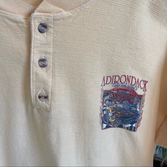 Vintage 2001 Adirondack Hot Rod Show Lake George, NY Shirt Top Yellow Size XXL - Picture 9 of 15